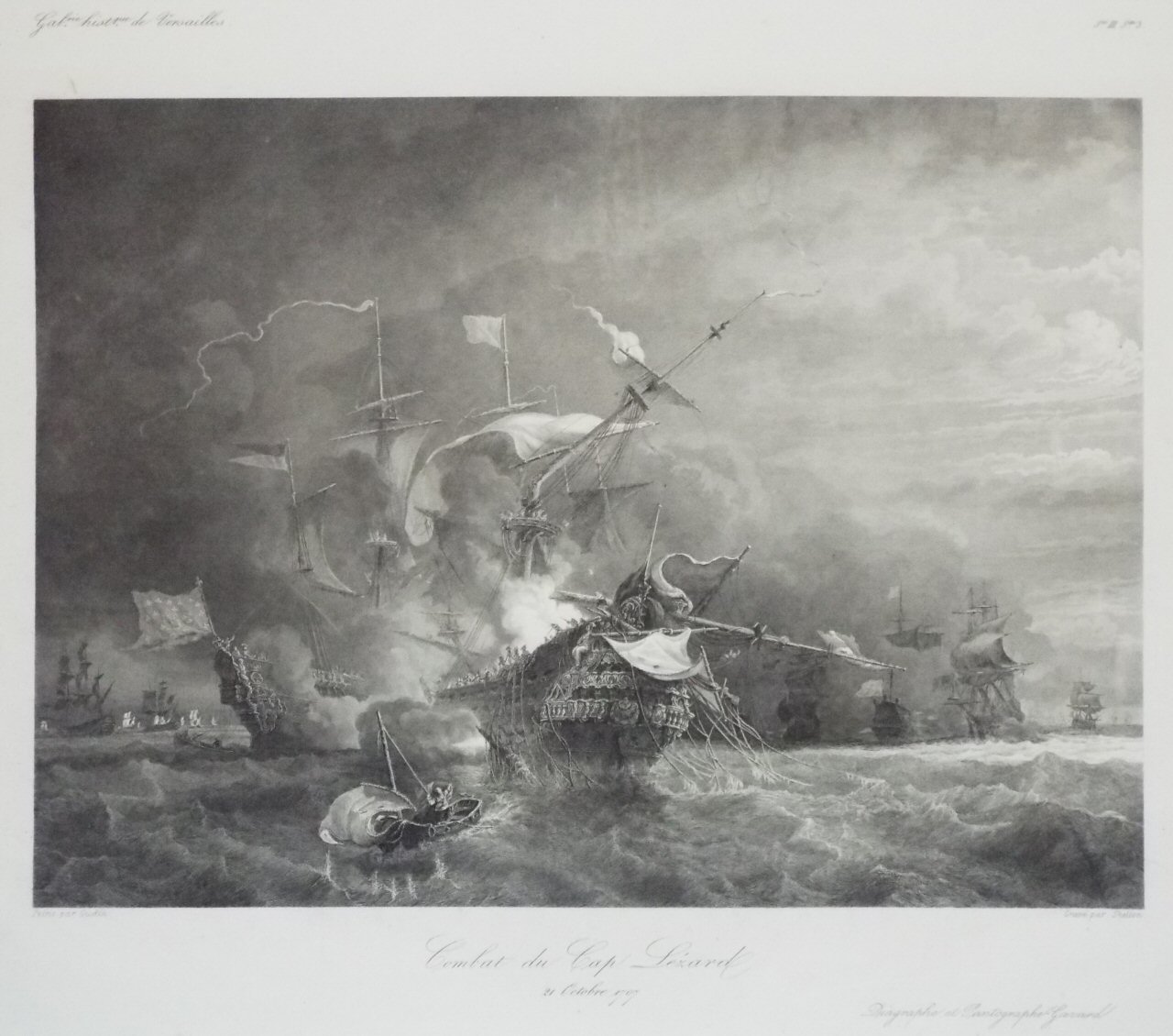 Print - Combat du Cap Lezard. 21 Octobre 1707. - 